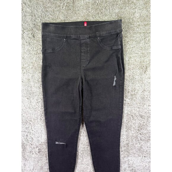 Spanx Denim High Waist Ankle Skinny Jeans Size M Black - Picture 4 of 11